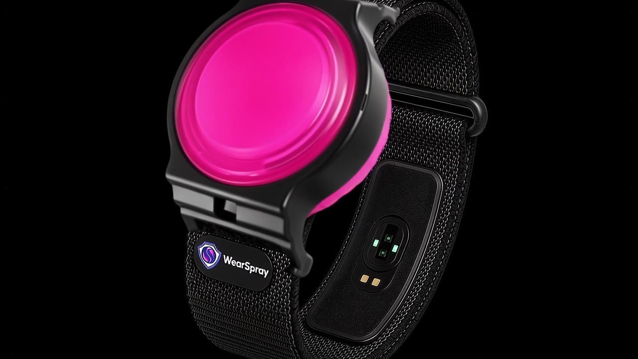 WearSpray band, 360 degree view
