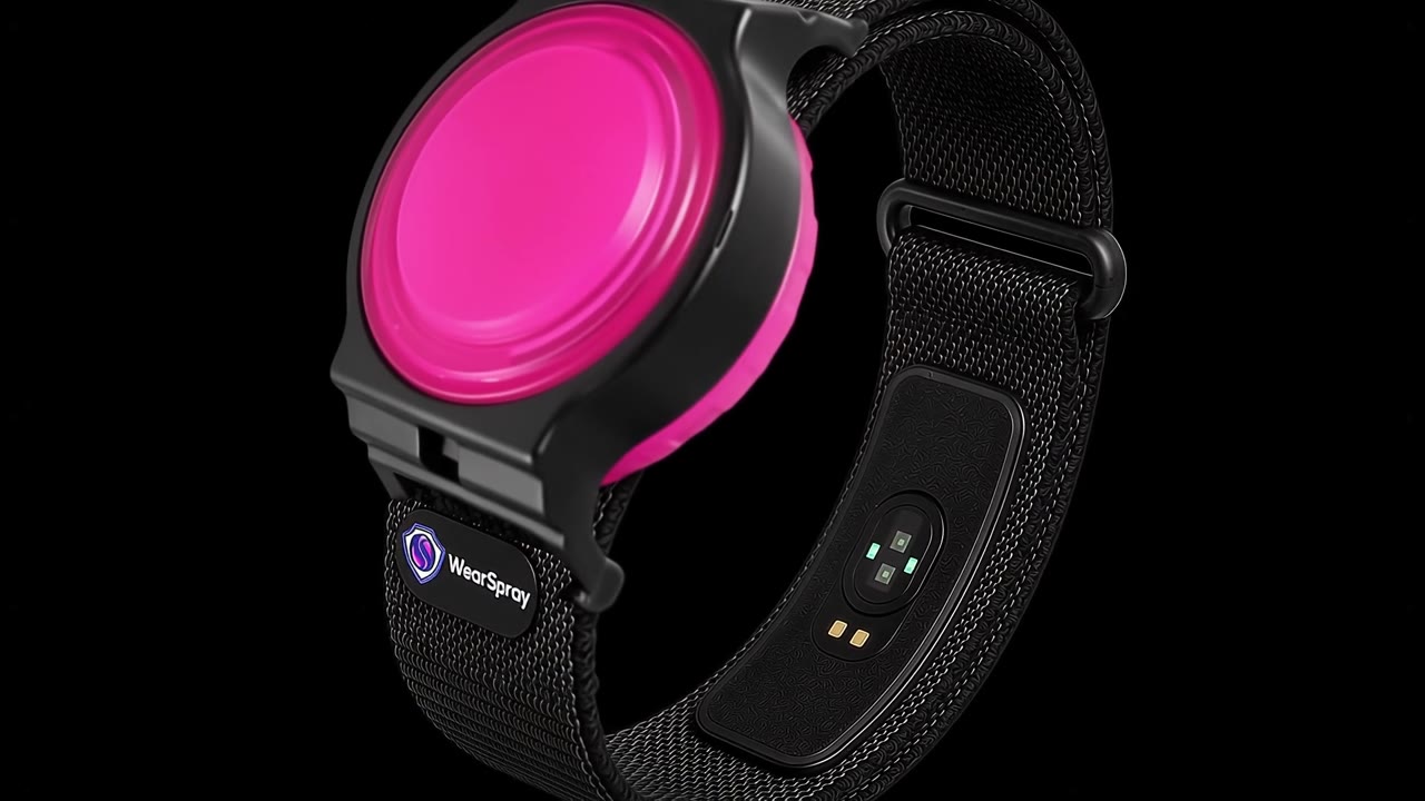 WearSpray band, 360 degree view
