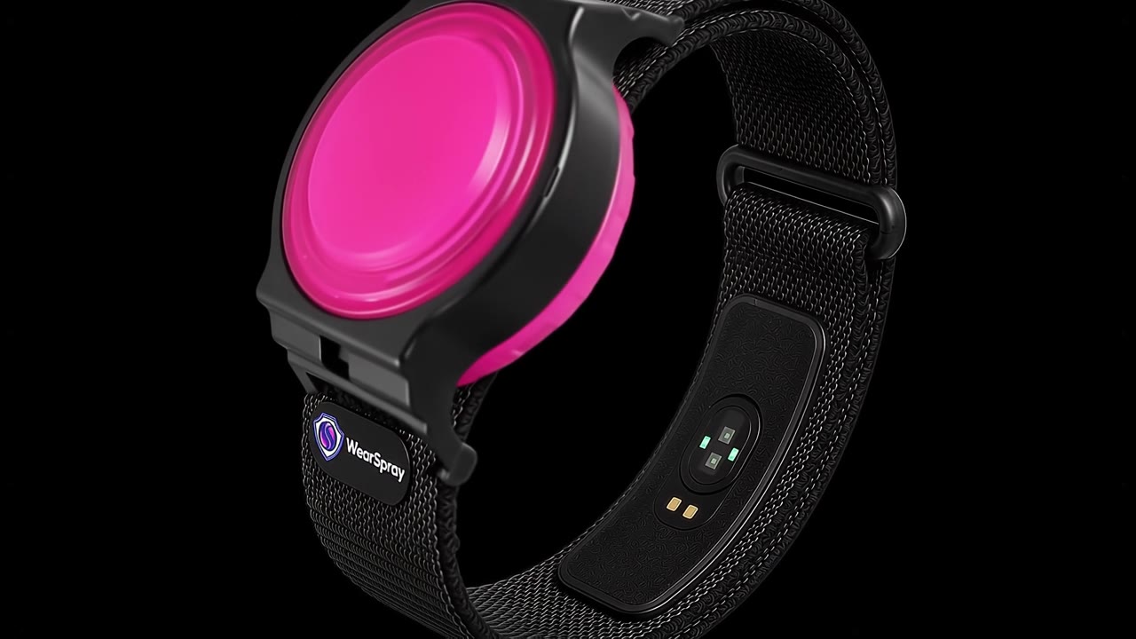 WearSpray band, 360 degree view