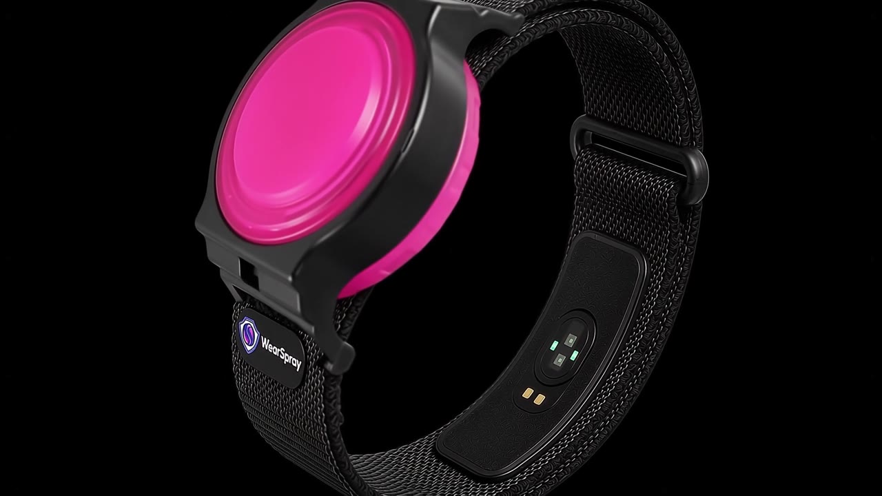 WearSpray band, 360 degree view