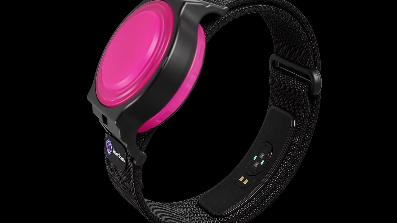 WearSpray band, 360 degree view