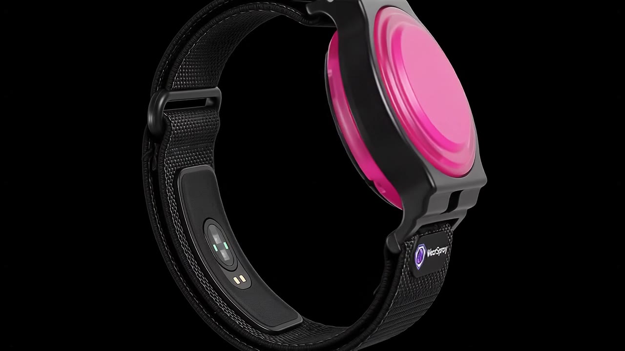 WearSpray band, 360 degree view