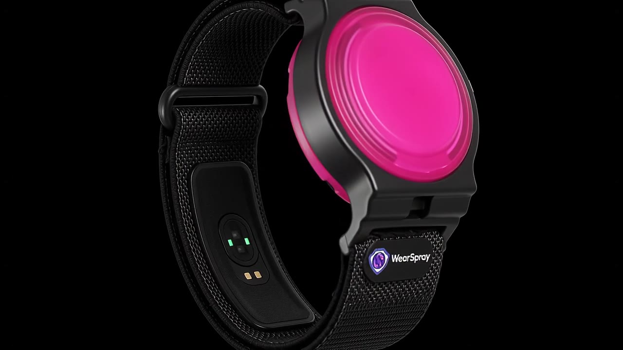 WearSpray band, 360 degree view