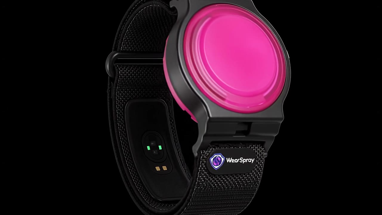 WearSpray band, 360 degree view