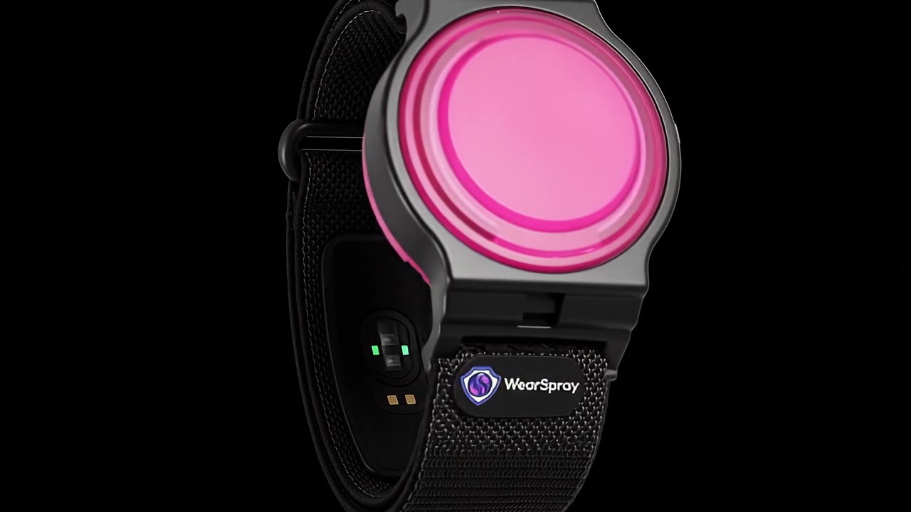 WearSpray band, 360 degree view