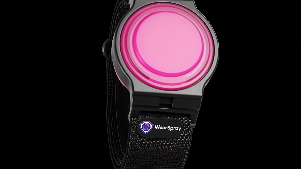WearSpray band, 360 degree view
