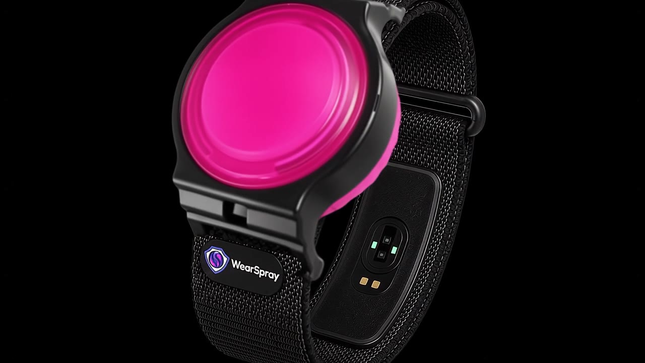 WearSpray band, 360 degree view