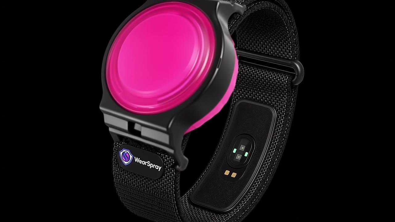 WearSpray band, 360 degree view