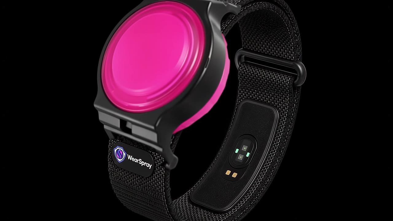 WearSpray band, 360 degree view