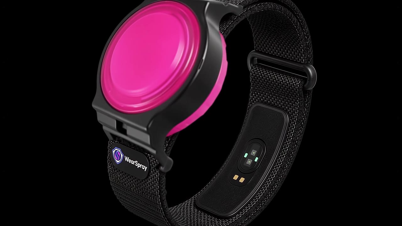 WearSpray band, 360 degree view