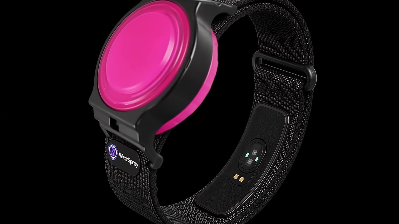 WearSpray band, 360 degree view