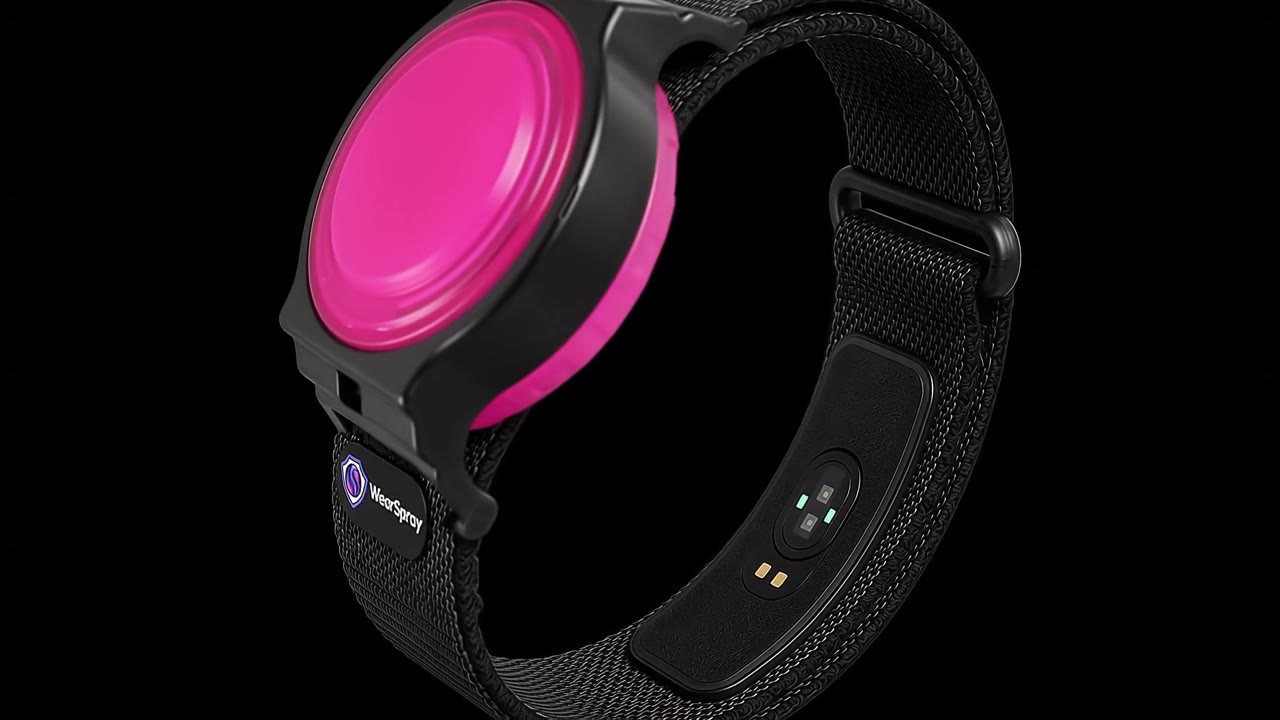 WearSpray band, 360 degree view
